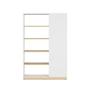 Librero Blanco con 2 Entrepaños y 1 Puerta Hecho de MDF 120cm (Ancho)*37cm (Profundo)