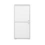 Aparador de Cocina Blanco con 2 Puertas y 2 Entrepaños con Estructura de Madera Industrial