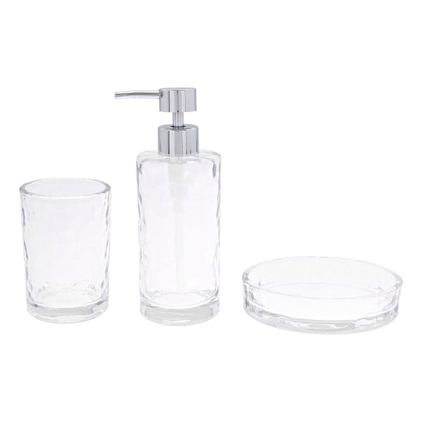 SET DE 3 ACCESORIOS DE BAÑO CRISTAL SKAB