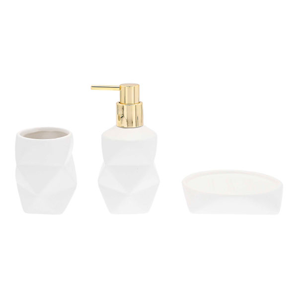 SET DE 3 ACCESORIOS DE BAÑO CERÁMICA SKAB