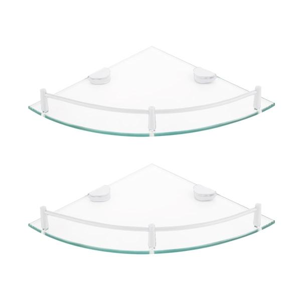 SET 2 REPISAS VIDRIO TEMPLADO ACABADO BLANCO SKAB