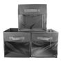 JUEGO DE 3 CAJAS ORGANIZADORAS DE POLIPROPILENO 26.5 CM x 28 CM x 26.5 CM GRIS