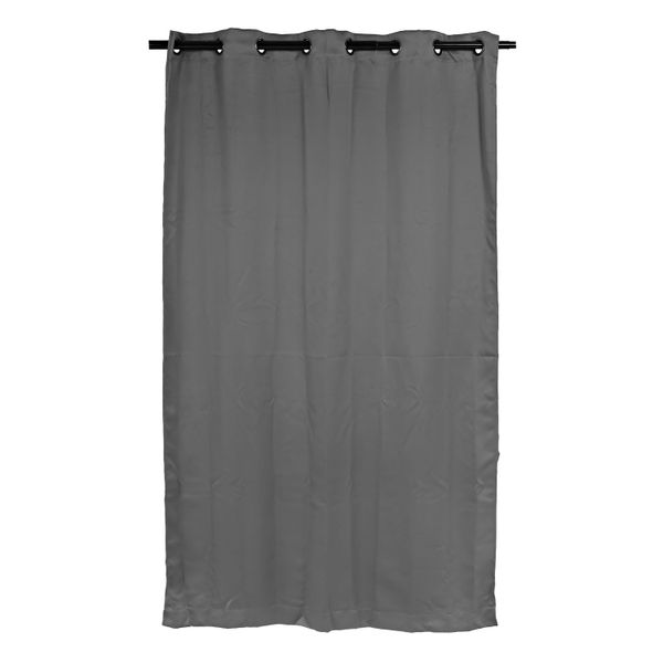CORTINA BLACKOUT CON ARILLOS GRIS 213 X 135 CM 2 PIEZAS