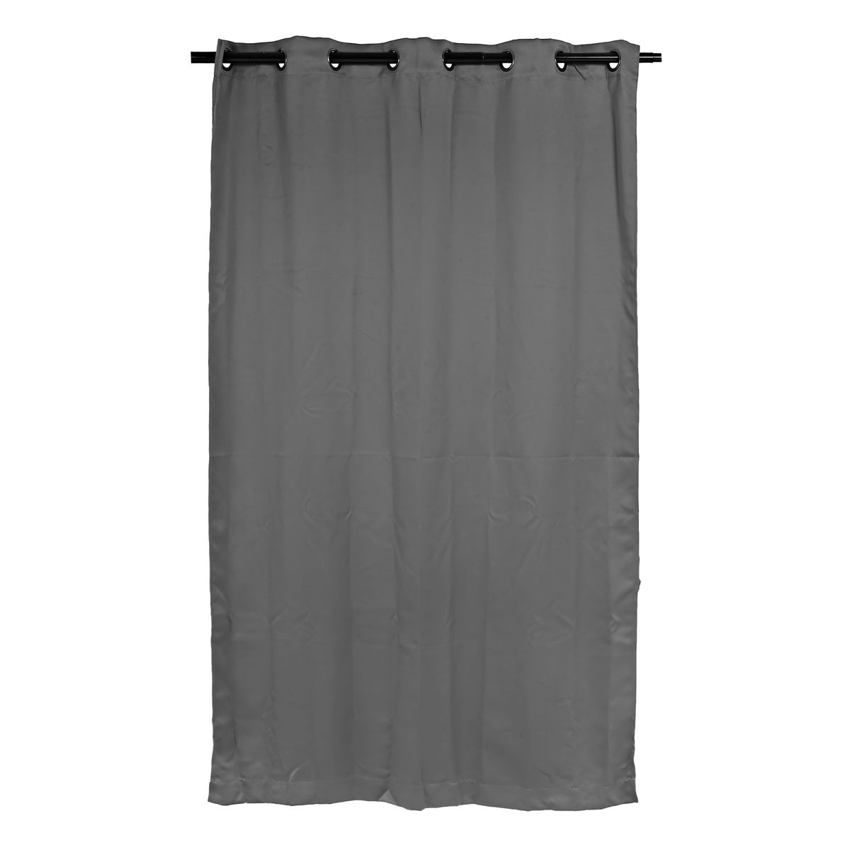 Cortina blackout con arillos gris 213 x 135 cm 2 piezas