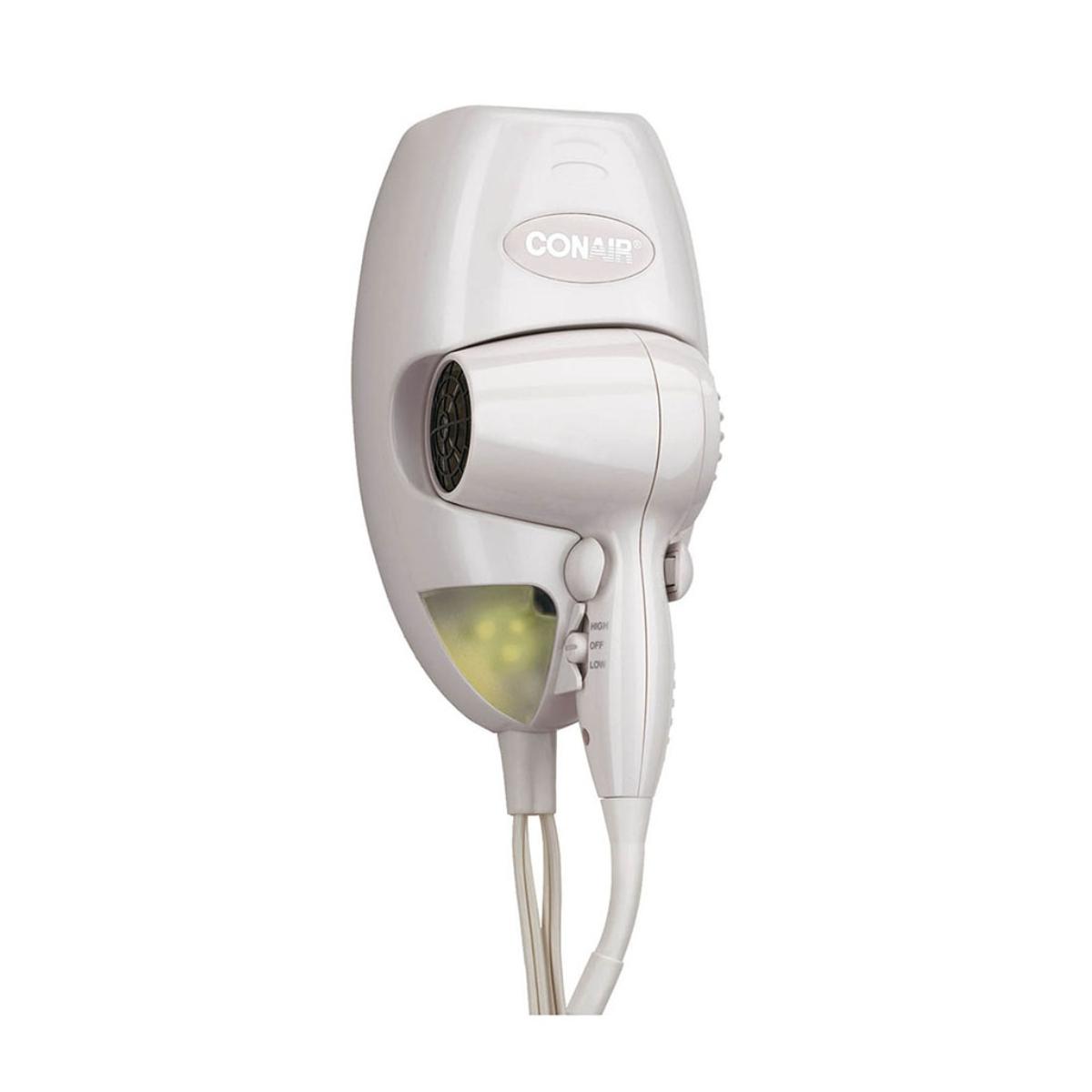 Secadora de pared conair 1600w, con base de pared y apagado automatico