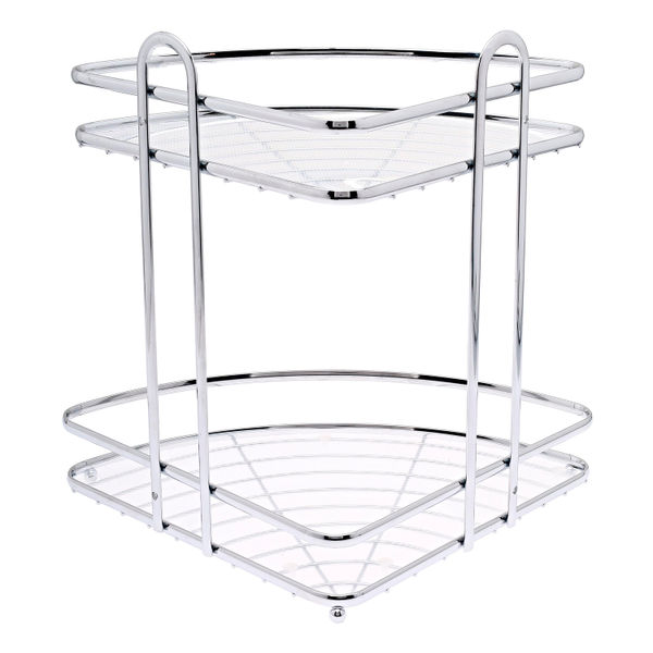 ORGANIZADOR PARA BAÑO ESQUINERO SATINADO 2 NIVELES