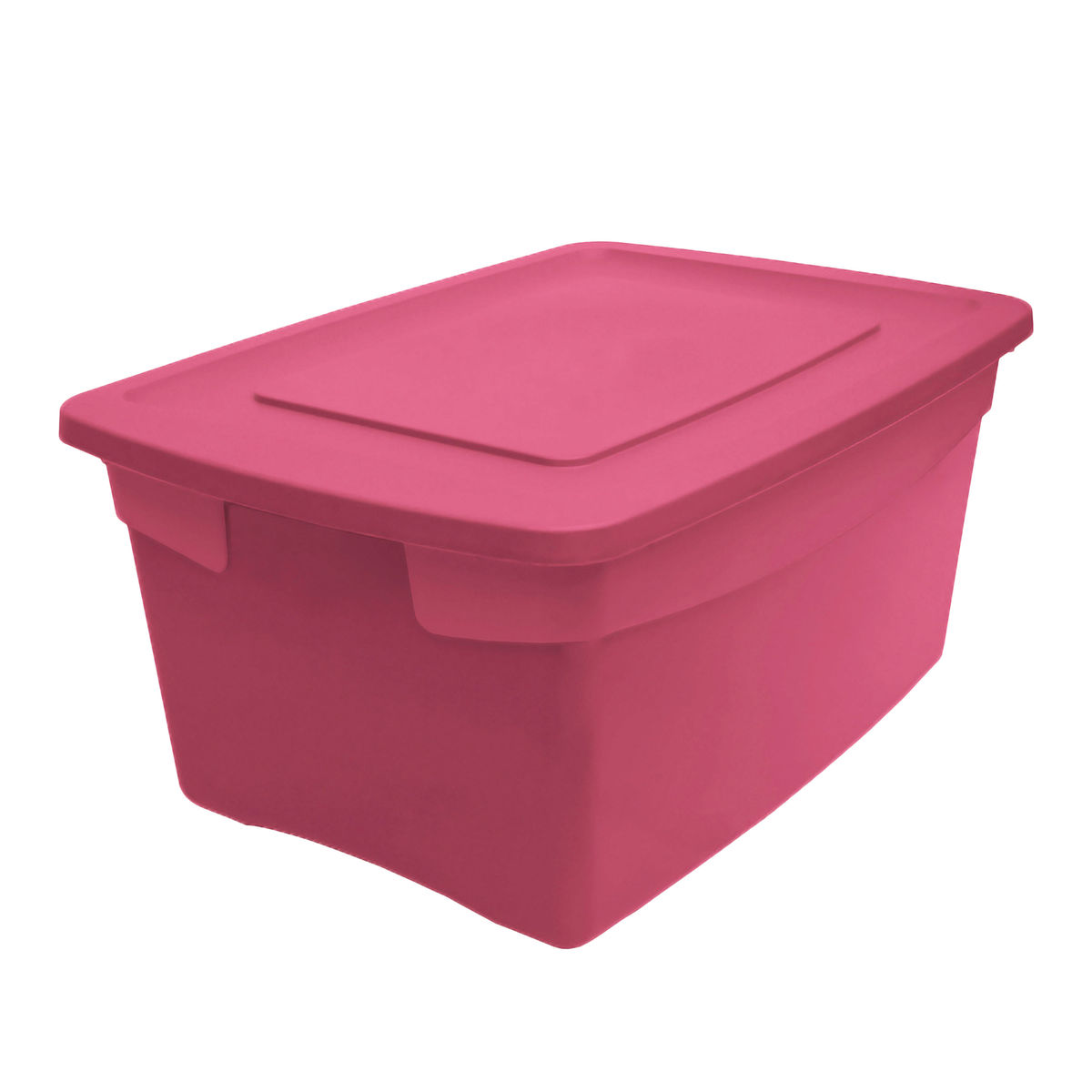 Caja plastica con tapa 60 l rosa
