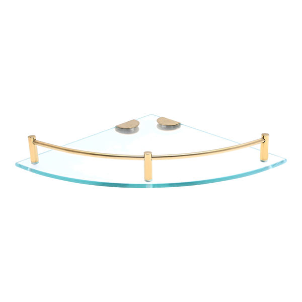 SET 2 REPISAS VIDRIO TEMPLADO ACABADO DORADO SKAB