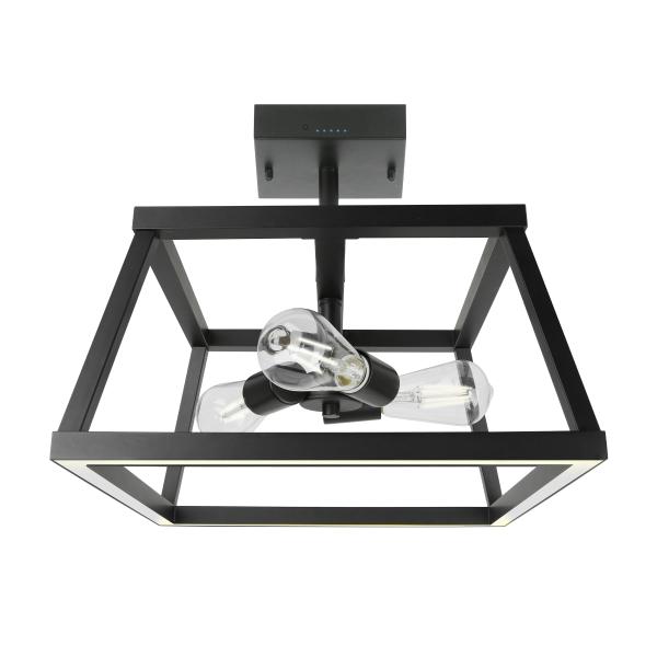 LÁMPARA COLGANTE DE 15" 5 COLORES DE LUZ, LUZ DE NOCHE NEGRO