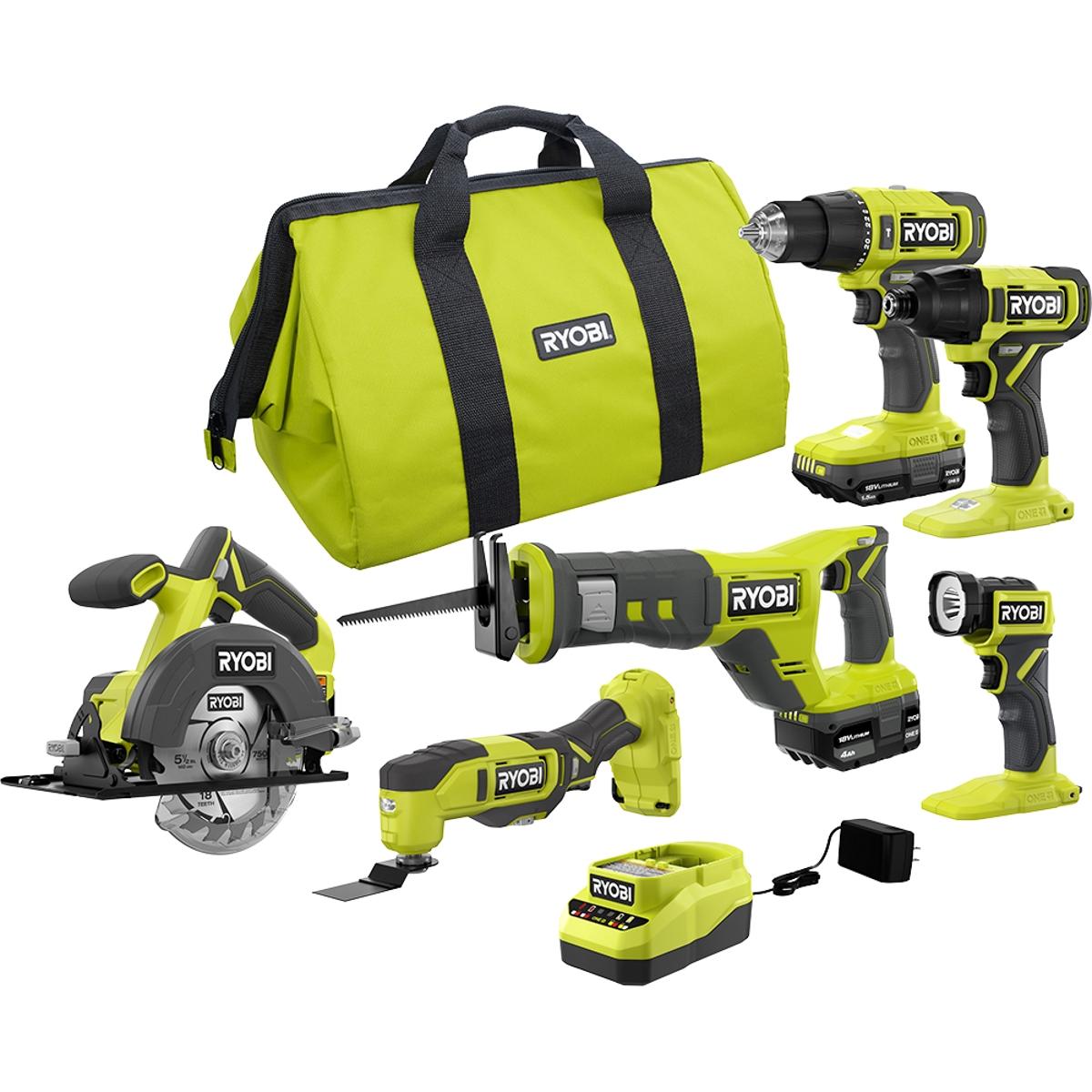 One+ 18v combo kit de 6 herramientas