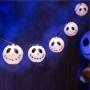 SERIE DE 10 LUCES HALLOWEEN CABEZAS DE FANTASMA BLANCO 2.15 M