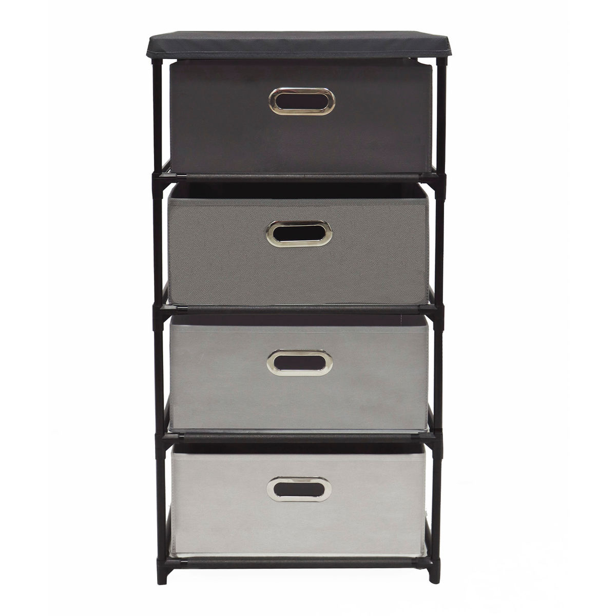 Organizador 4 cajones tipo zapatera 42 x 33 x 84 cm gris