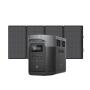ECOFLOW DELTA 2 MAX + PANEL SOLAR 400W GENERADOR PORTÁTIL DE 2048WH, EXPANDIBLE HASTA 6KWH, ENERGÍA SOLAR CONTINUA PARA
