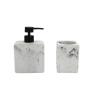 SET PARA BAÑO 2 PIEZAS MARMOLEADO BLANCO