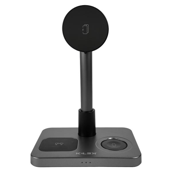 BASE TELESCÓPICA 3 EN 1 CARGADOR INALÁMBIRCO GRIS