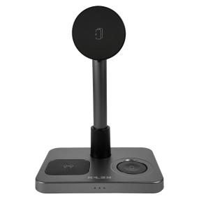 BASE TELESCÓPICA 3 EN 1 CARGADOR INALÁMBIRCO GRIS
