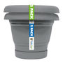 JGO MACETA FLORENCIA 10 C/BASE 2 PZAS GRIS