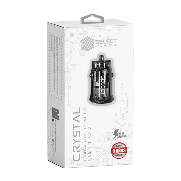 CARGADOR DE COCHE DOBLE SALIDA USB Y TIPO C CO2SPC