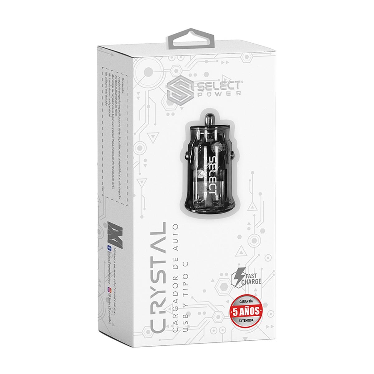 Cargador de coche doble salida usb y tipo c co2spc