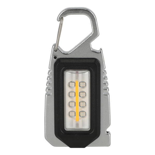 LINTERNA DE TRABAJO PORTÁTIL CON ACCESORIOS 100 - 200 LÚMENES 9.8 X 4.5 CM PLATEADA