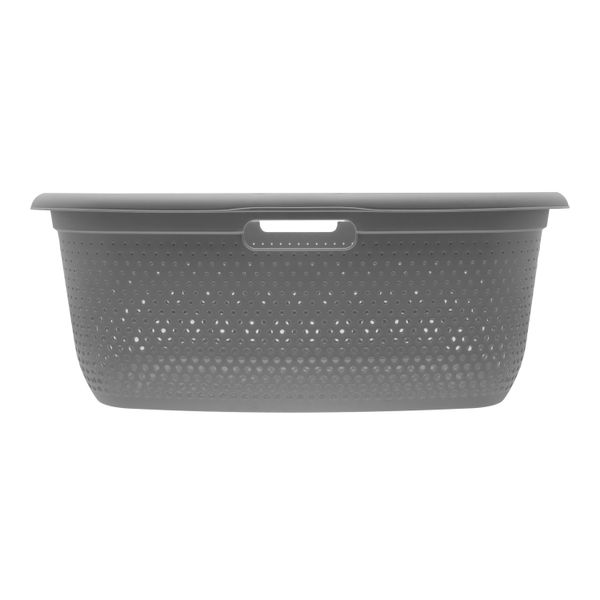 CESTO DE LAVANDERÍA PLÁSTICO 25 X 66.5 X 42.4 CM GRIS