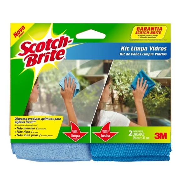 2 PK PAÑO PARA VIDRIOS SCOTCH BRITE