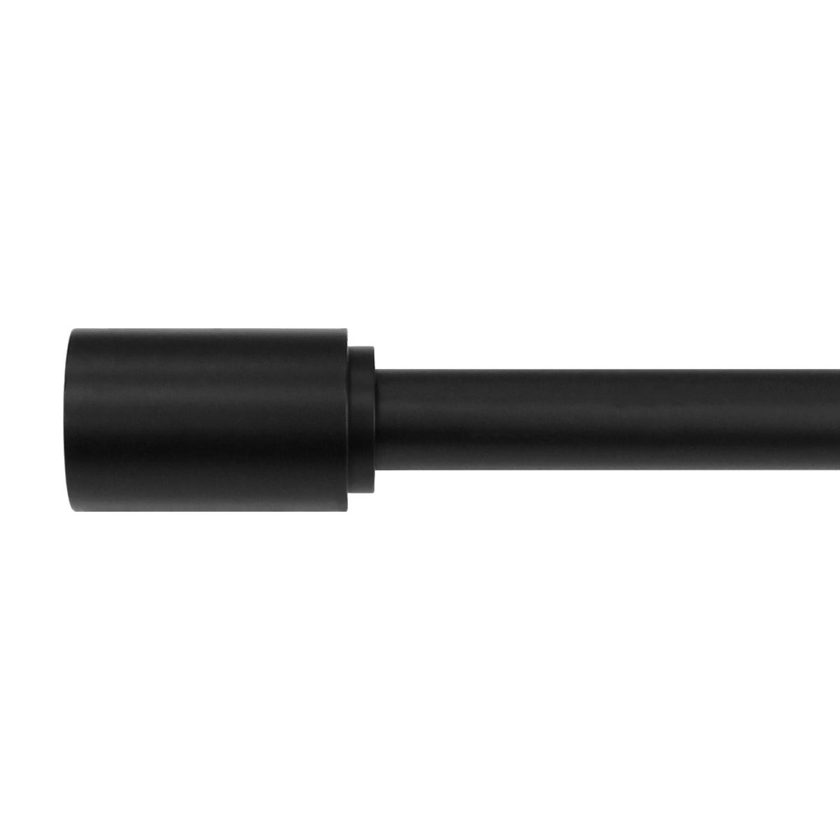 Set cortinero 3/4" de 0.91 - 1.67 m negro mate