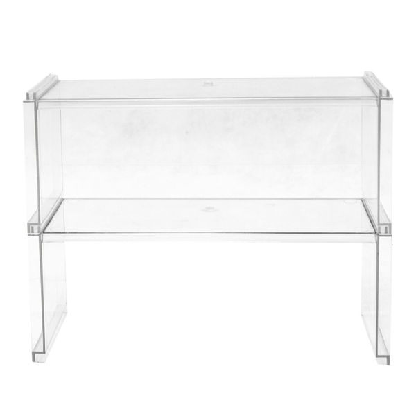 SET DE 2 ORGANIZADORES APILABLES 27 X 9.4 X 11 CM TRANSPARENTE