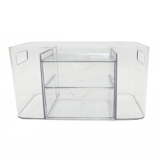 ORGANIZADOR CON COMPARTIMIENTOS 24.6 X 14.6 X 12.8 CM TRANSPARENTE