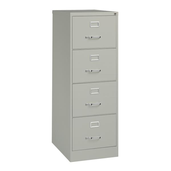 ARCHIVERO METALICO 4 CAJONES OFICIO, COLOR GRIS CLARO