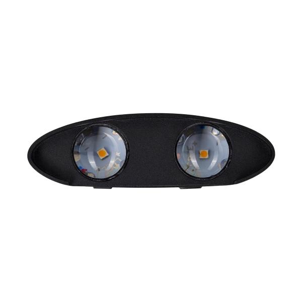 LAMPARA LED DE SOBREPONER EN MURO NEGRO 4 W 3000 K