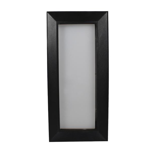 LAMPARA LED SOBREPONER EN MURO NEGRO 12 W, 3 000K