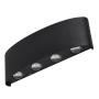 LAMPARA LED SOBREPONER EN MURO NEGRO 8 W 3000 K