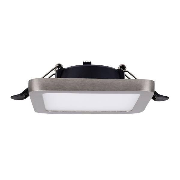LUMINARIO LED PARA TECHO FLAT DECO SQUARE 3 PULGADAS COLOR PLATA