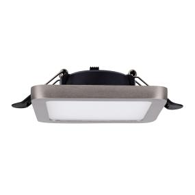 LUMINARIO LED PARA TECHO FLAT DECO SQUARE 3 PULGADAS COLOR PLATA