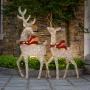 FIGURAS NAVIDEÑAS ILUMINADAS 1.75 M X 84 X 30 CM RENOS 2 PIEZAS