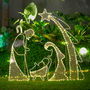 FIGURA NAVIDEÑA ILUMINADA 1.67 X 1.69 M X 37 CM NACIMIENTO GIGANTE