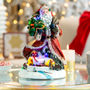 VILLA NAVIDEÑA ILUMINADA MUSICAL SANTA CLAUS 34 CM MULTICOLOR