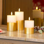 FIGURAS NAVIDEÑAS ILUMINADAS 10 X 7.6 CM SET DE 3 VELAS DECORATIVAS