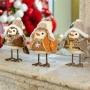 PELUCHES DECORATIVOS NAVIDEÑOS DE PAJARITOS 18.5 X 11 X 16.5 CM DISPONIBLES EN 3 ESTILOS