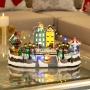 VILLA NAVIDEÑA PATINADERO 41 CM CON LUZ LED