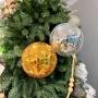 COLGANTE DISCO PLATA Y DORADO 15CM