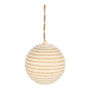 COLGANTE NAVIDEÑO ESFERA DOS BEIGE 12 CM