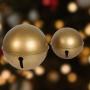SET DE 2 CASCABELES DE METAL DORADOS 19 Y 15 PULGADAS