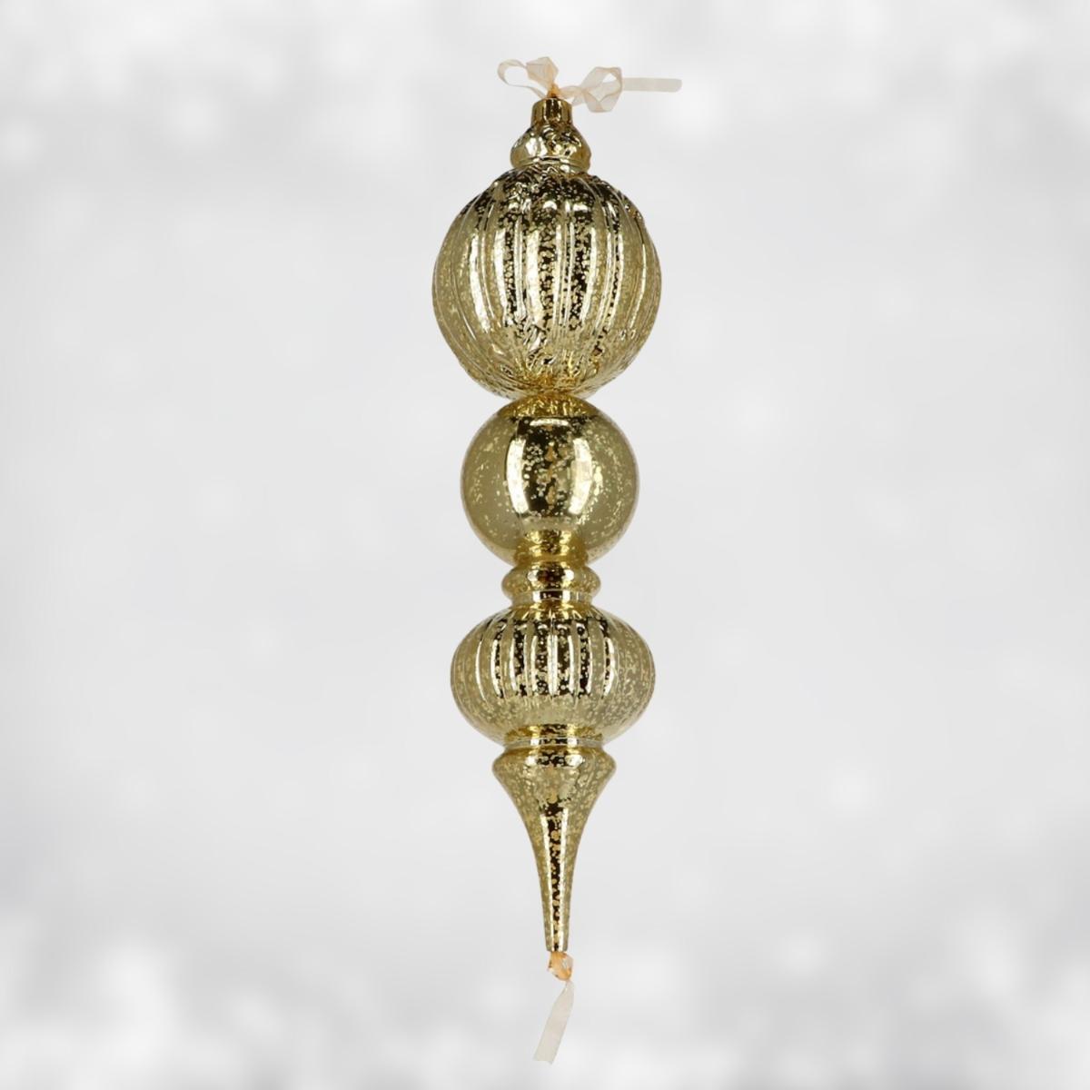 Colgante asimétrico dorado 51cm plástico