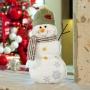 PELUCHE DECORATIVO 47 X 25 X 12 CM MUÑECO DE NIEVE