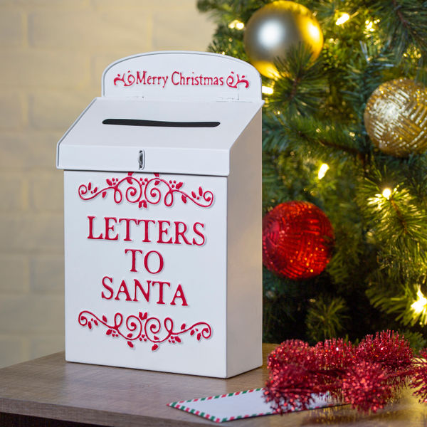 COLGANTE BUZÓN METÁLICO COLECCIÓN SANTA'S WORKSHOP BLANCO