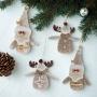SET DE PELUCHES NAVIDEÑOS 16 X 14 X 6.5 CM SANTA Y RENOS 4 PIEZAS