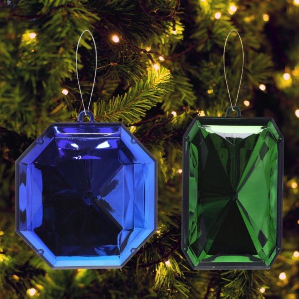 COLGANTE DIAMANTE CUADRADO 2 COLORES AZUL O VERDE