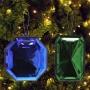 COLGANTE DIAMANTE CUADRADO 2 COLORES AZUL O VERDE